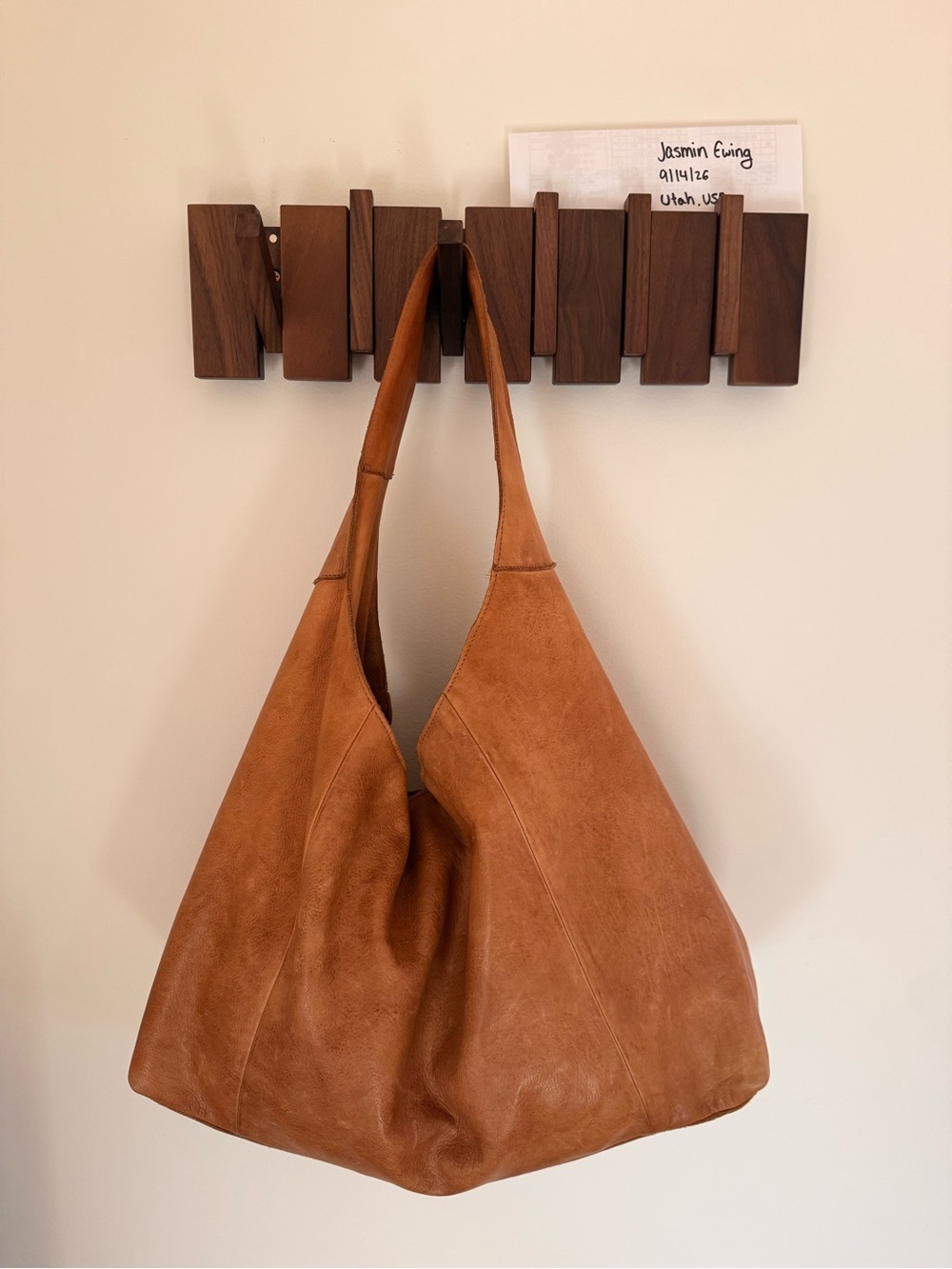 Latico Leathers Lindsey Soft Tan Leather Hobo Bag